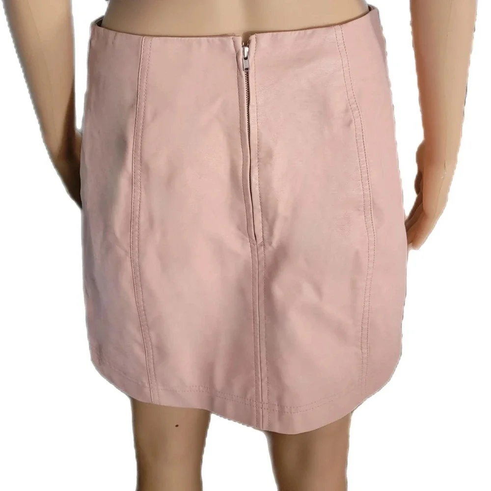 Free People modern femme vegan suede mini skirt pink 6 - Picture 3 of 6